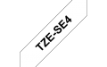 Originlna pska BROTHER TZeSE4 ierne psmo, biela pska bezpenostn SECURITY Tape (18mm